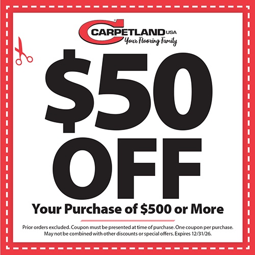 Carpetland USA VA $50 off coupon